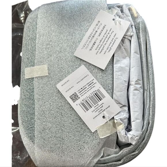 Kate Spade NWT Glimmer Oval Camera Bag Crossbody Teal‎ Glitter Shimmer - Picture 4 of 8